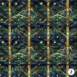 Stained Glass Emerald Forest (vinyl) - Image 3