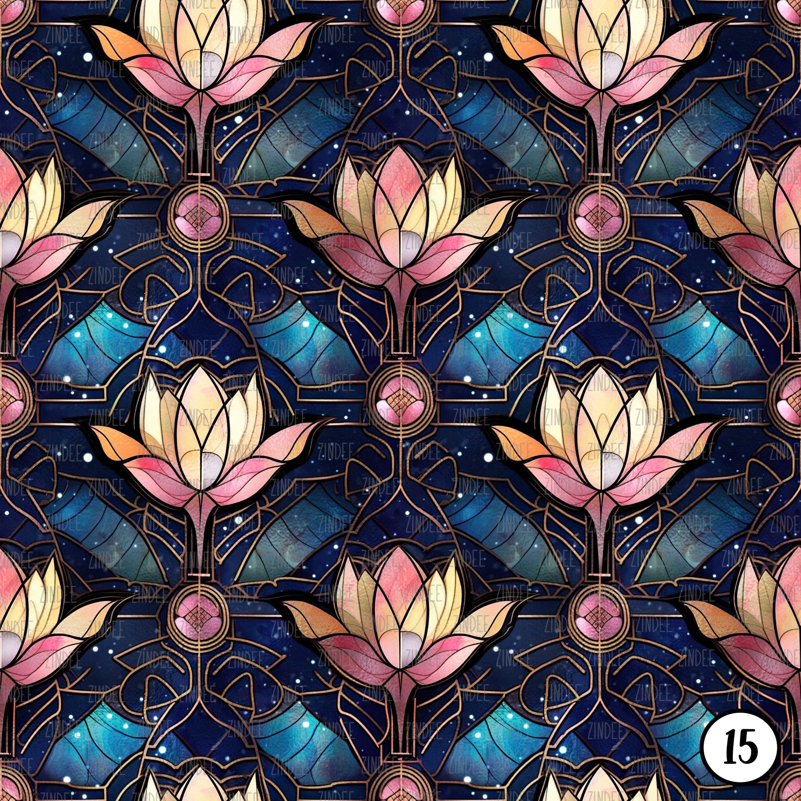 Stained Glass Pink Lotus (vinyl) - Image 16