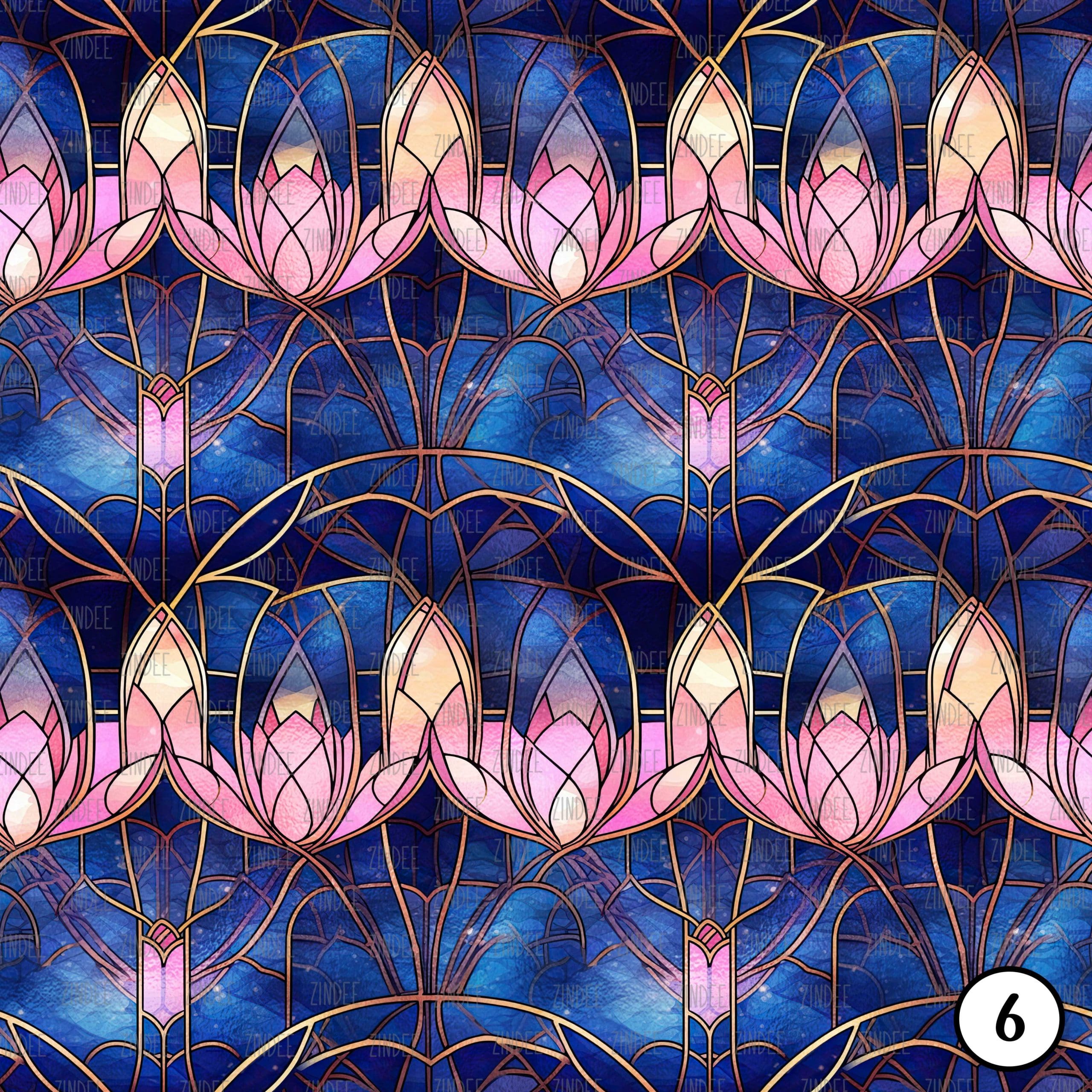 Stained Glass Pink Lotus (vinyl) - Image 7