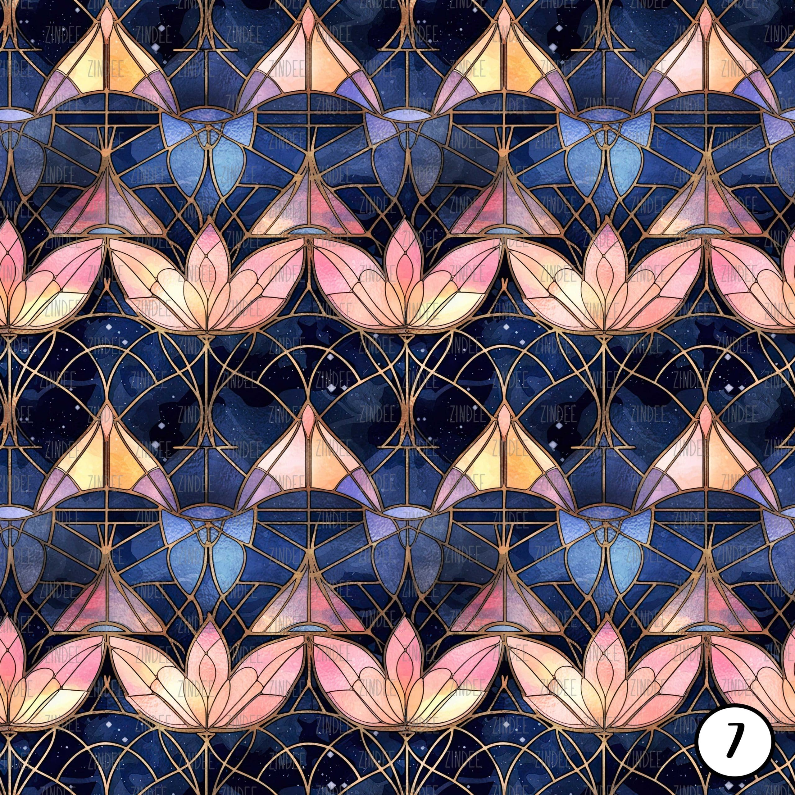 Stained Glass Pink Lotus (vinyl) - Image 8