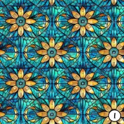 Alternative view of Stained Glass Sunflowers (vinyl)