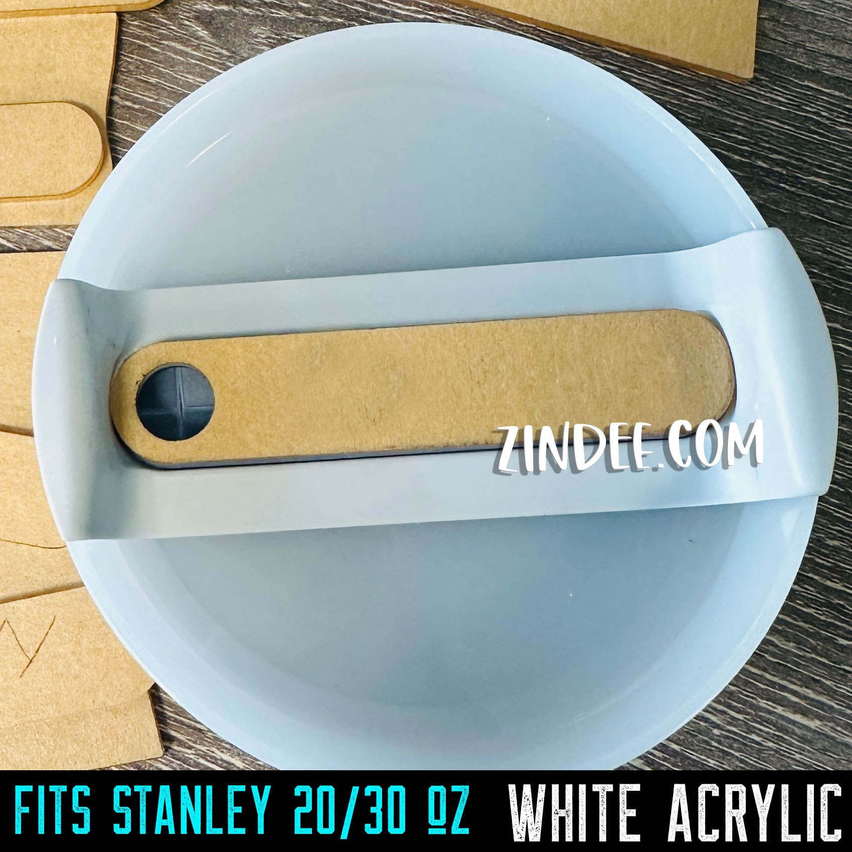 Rounded Tumbler Tag (Stanley 20/30 oz 2.0) WHITE acrylic –