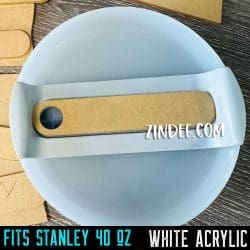Rounded Tumbler Tag (Stanley 40 oz 2.0) WHITE acrylic