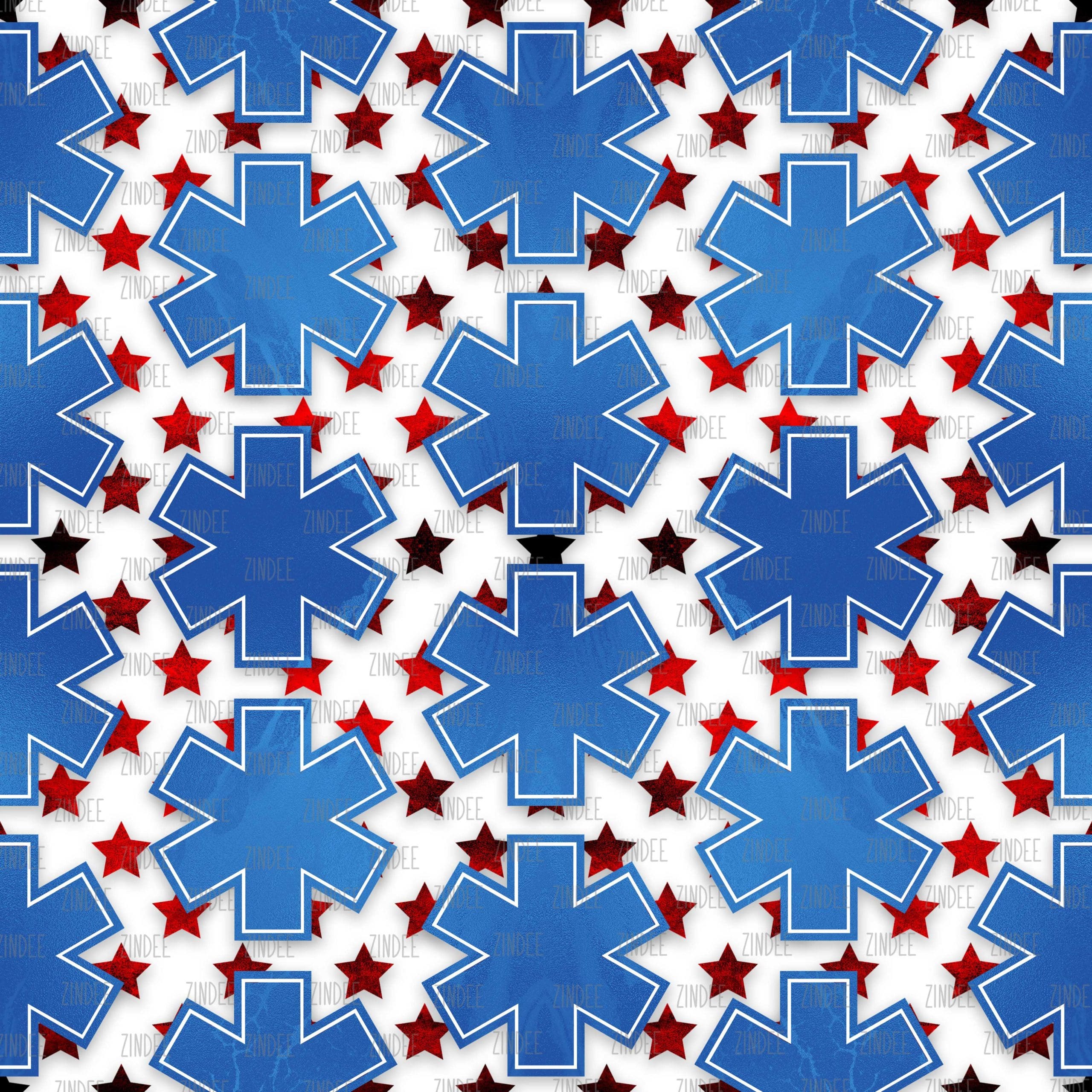 Star of Life with Stars seamless (vinyl)