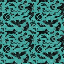 Starry Witch Teal seamless (vinyl)