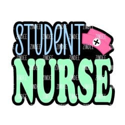 Student Nurse – Acrylic Badge Reel Blank (2") No Hole | Optional Sticker or UV DTF