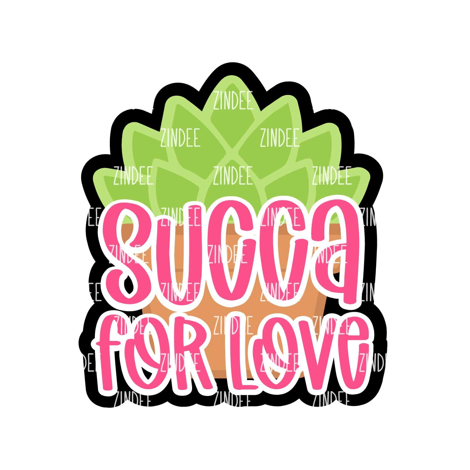 Succa For Love Acrylic Blank- Sticker- UV DTF (2 inch) NO HOLE