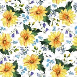 Sunflower n' Wildflowers seamless (digital paper)