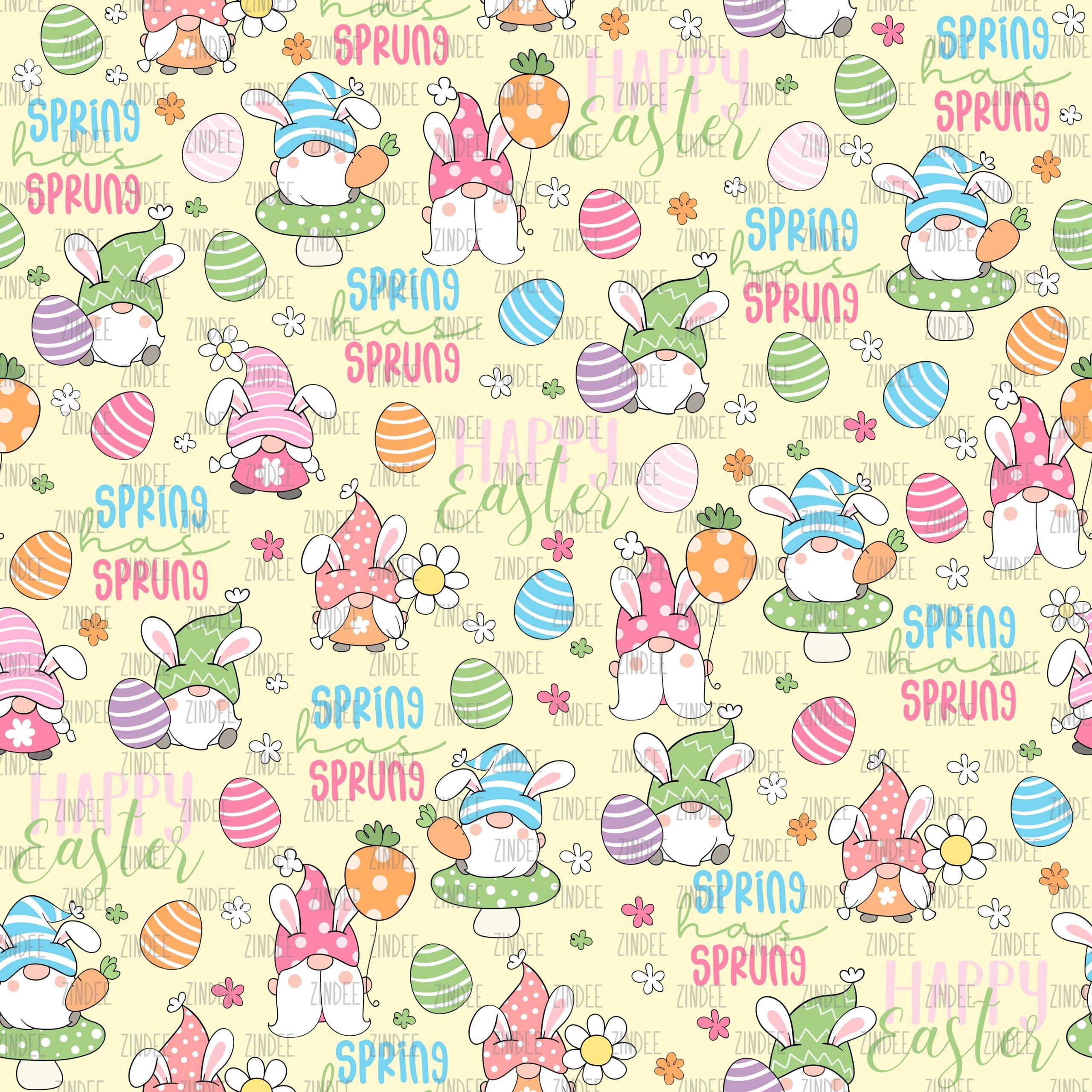 Gnomes Sweet Easter seamless (digital paper)