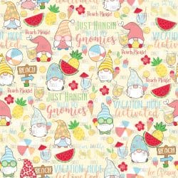 Gnomes Sweet Tropical seamless (vinyl)