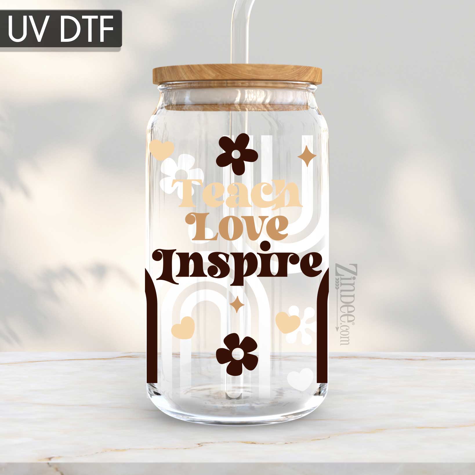 Teach Love Inspire UV DTF Wrap