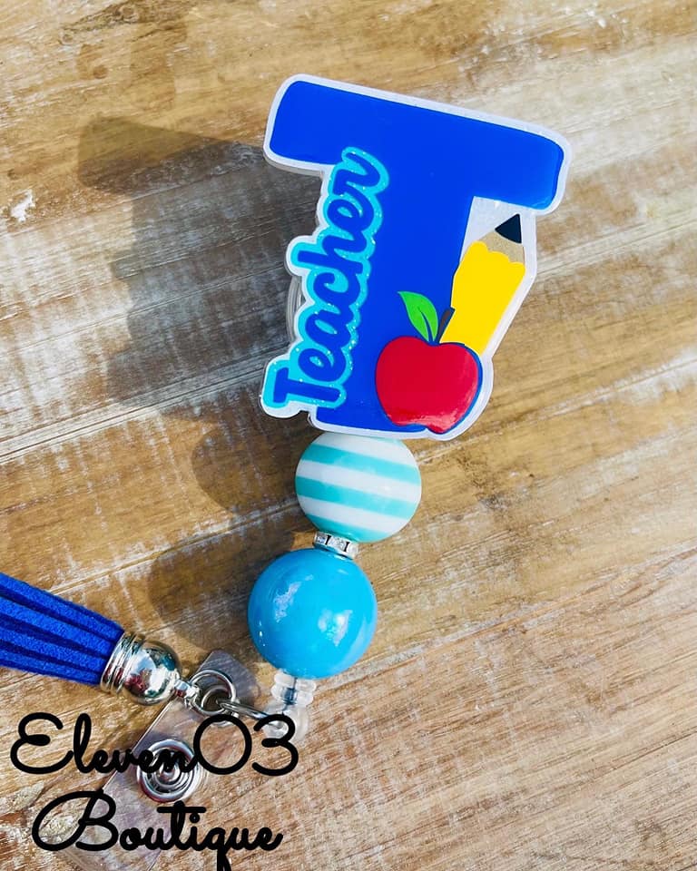 Teacher Monogram Acrylic Blank- Sticker- UV DTF (2 inch) NO HOLE - Image 3