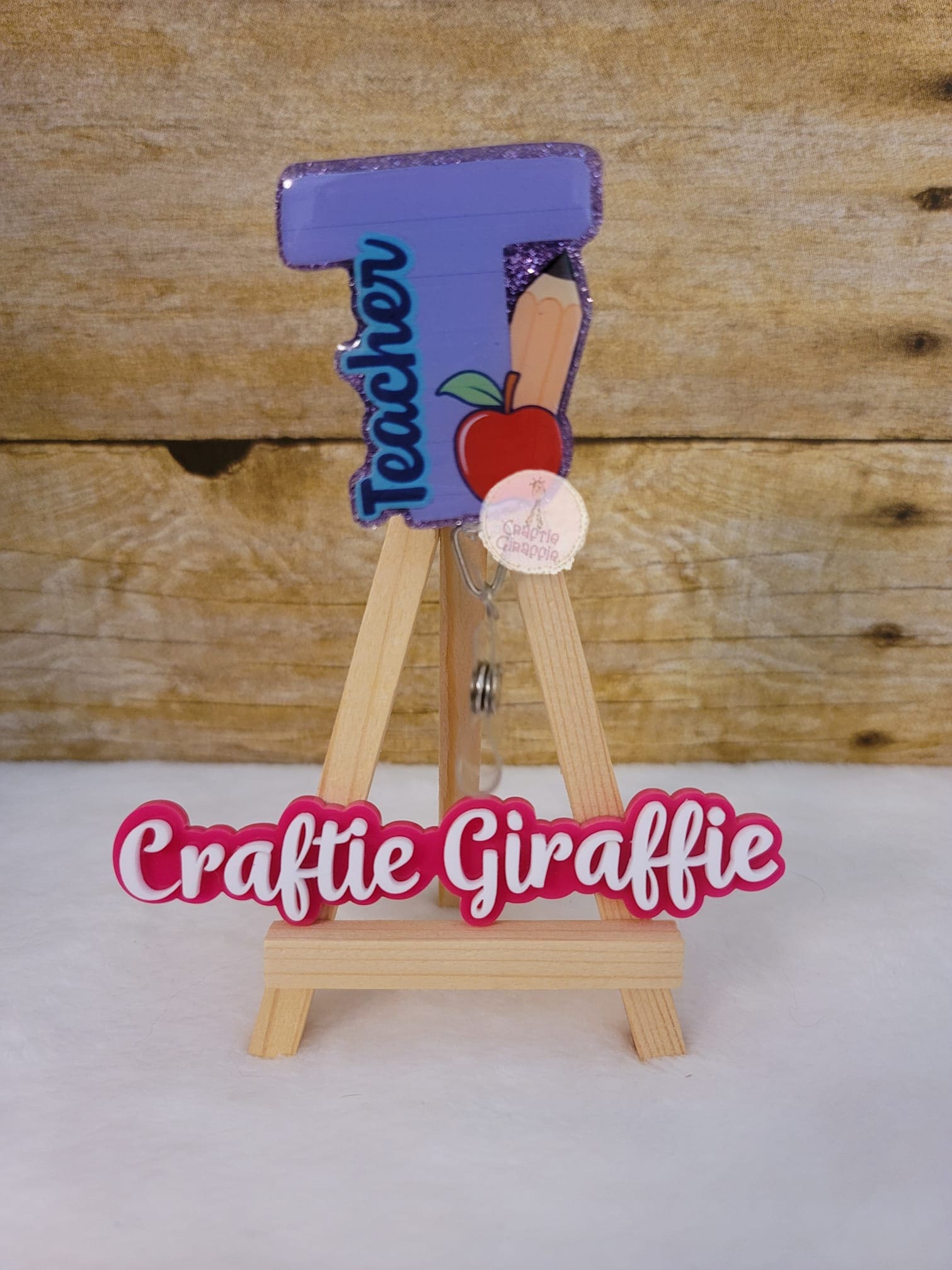 Teacher Monogram Acrylic Blank- Sticker- UV DTF (2 inch) NO HOLE - Image 6