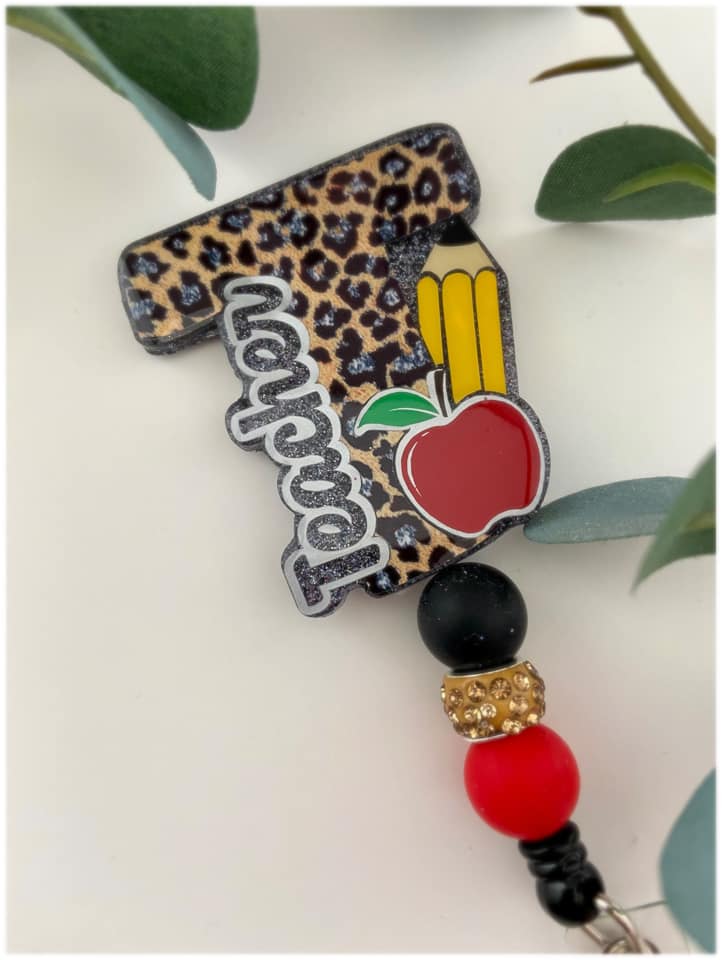 Teacher Monogram Acrylic Blank- Sticker- UV DTF (2 inch) NO HOLE - Image 5