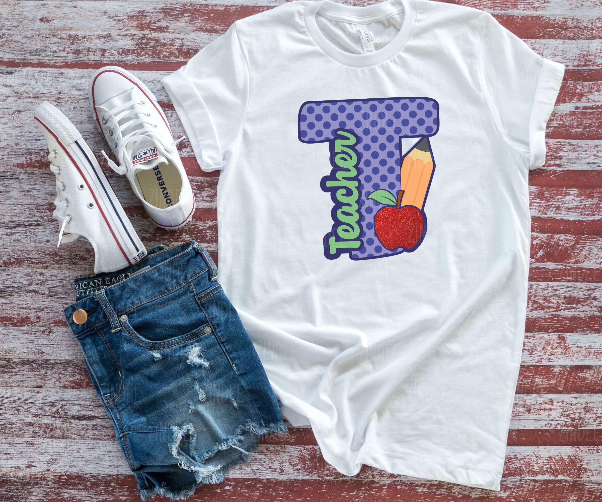 Teacher Monogram (HTV ready to press)