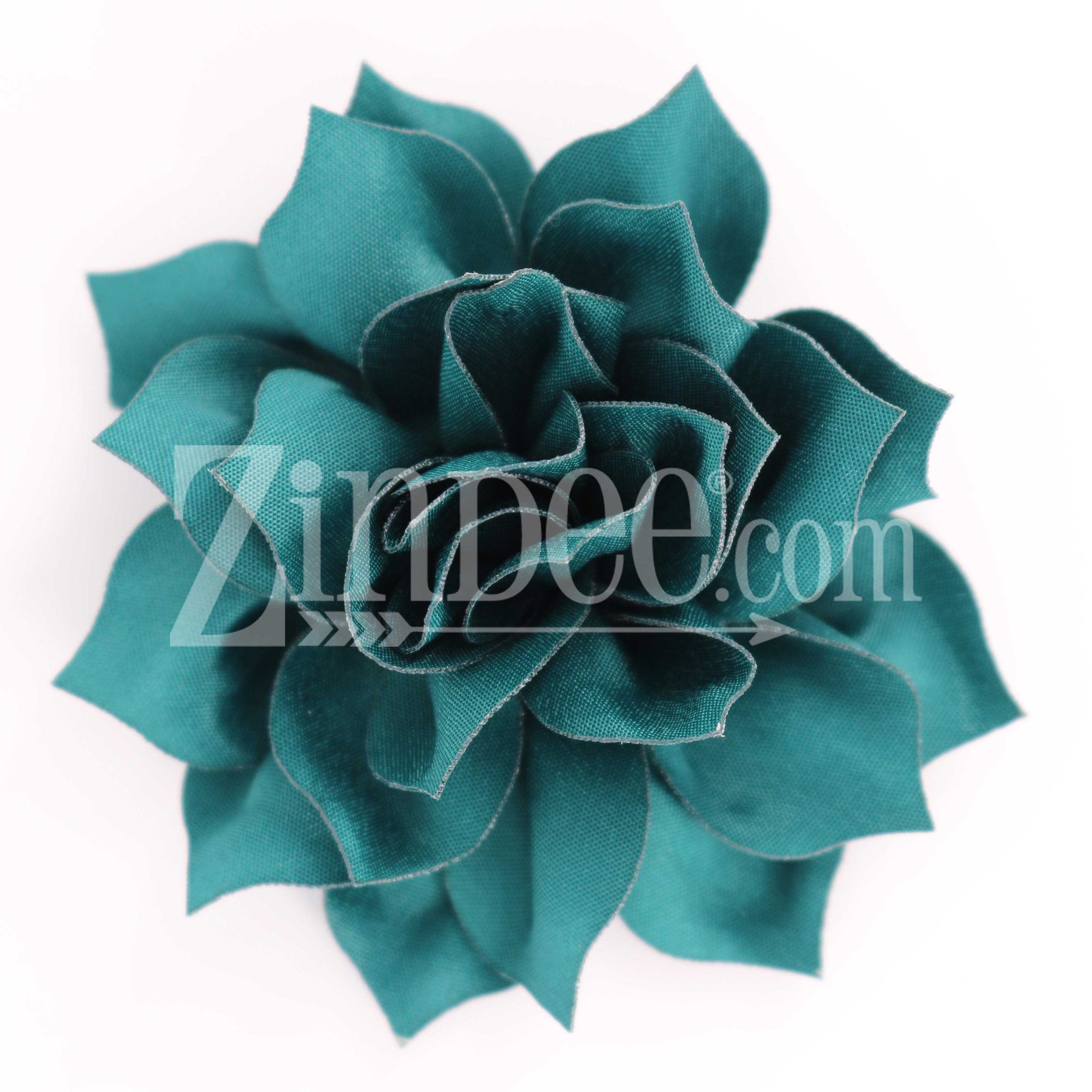 Teal Fabric Flower (3.5")