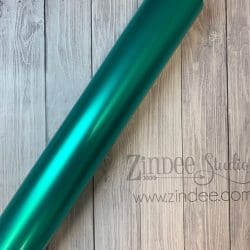 Alternative view of Teal Polished Metal Adhesive Vinyl