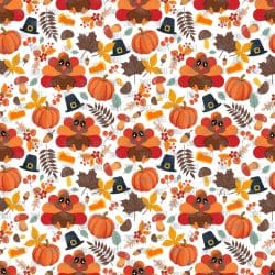 Thanksgiving Sitting Turkey seamless (digital paper)