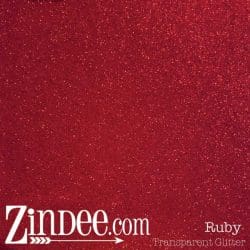 Ruby Transparent Glitter Vinyl