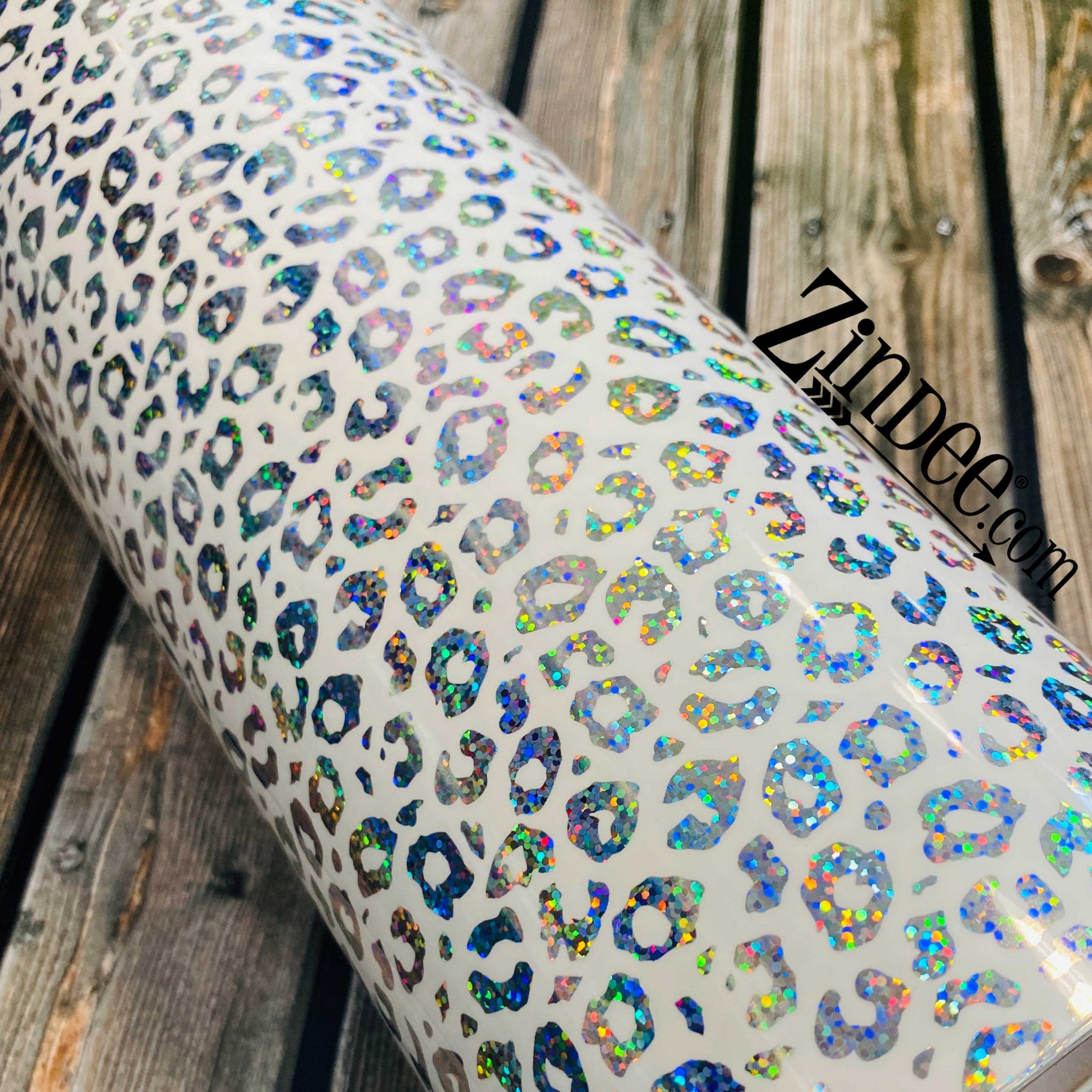 Alternative view of Transparent Leopard Holographic Adhesive