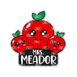 Triple Apples – Acrylic Badge Reel Blank (2") No Hole | Optional Sticker or UV DTF