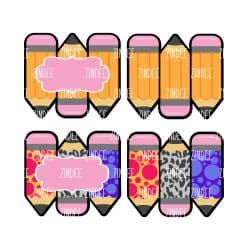 Triple Pencil Acrylic Blank- Sticker- UV DTF (1.5 inch)