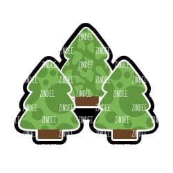 Triple Trees – Acrylic Badge Reel Blank (2") No Hole | Optional Sticker or UV DTF