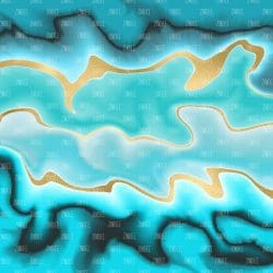 Marble Turquoise Gold (vinyl)