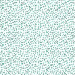 Sketch Hearts Turquoise seamless (digital paper)