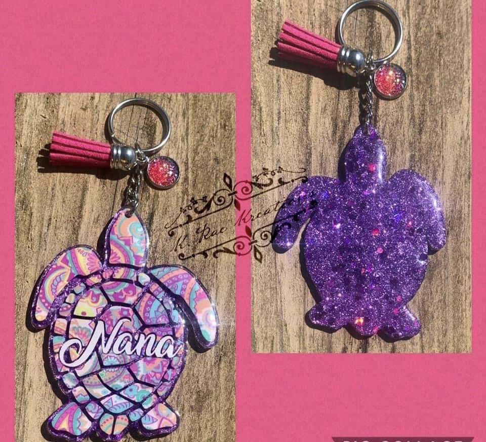 Turtle Acrylic Blank- Sticker- UV DTF (3 inch) - Image 3