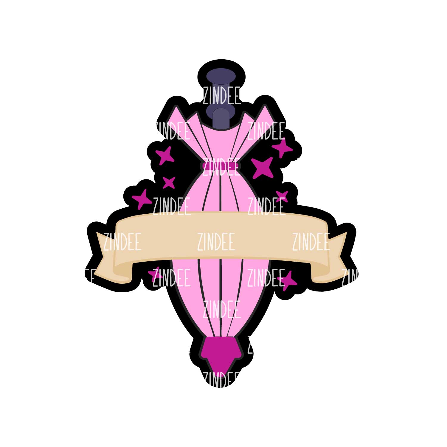 Umbrella Banner Acrylic Blank- Sticker- UV DTF (3 inch)