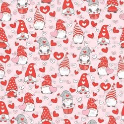 Gnomes Valentine seamless (digital paper)