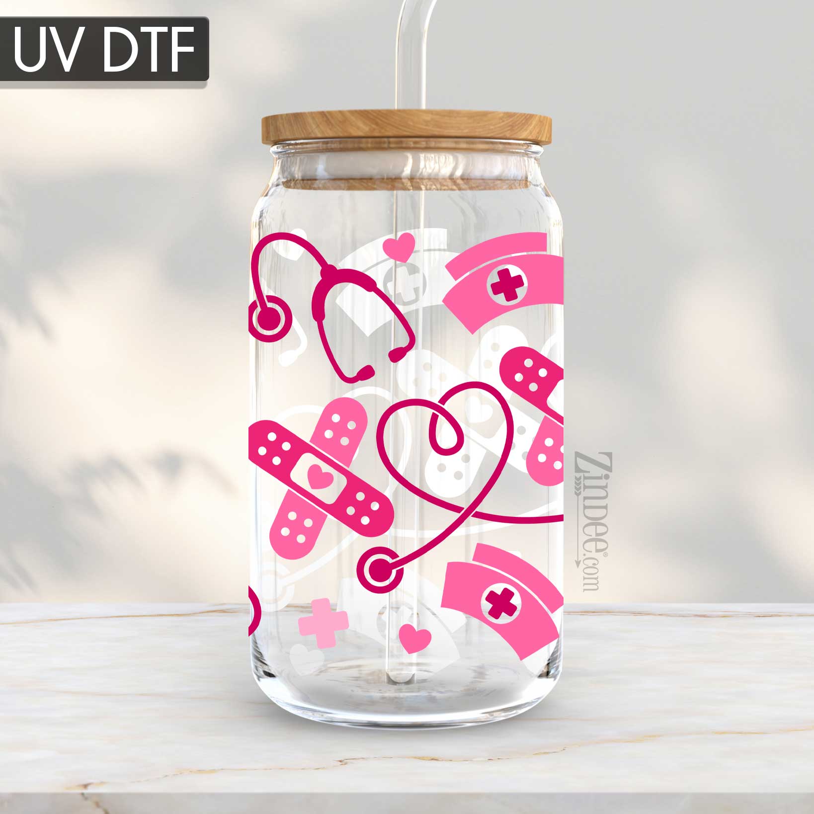 Ready to Ship Music Cute Coffee Image 3D UV DTF Cup Wraps stickers