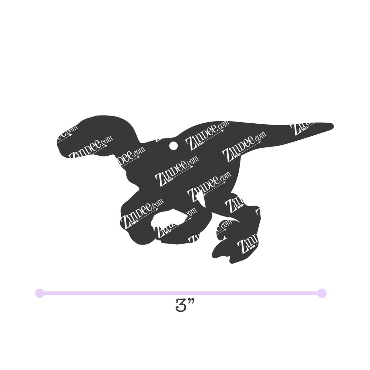 Dinosaur Velociraptor acrylic blank (3 inch)