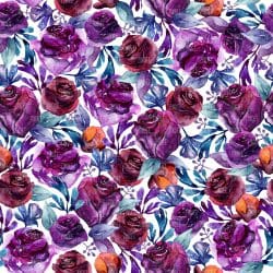 Violet Floral White seamless (Sublimation Sheet)