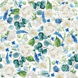Watercolor Blue Floral seamless (digital paper)