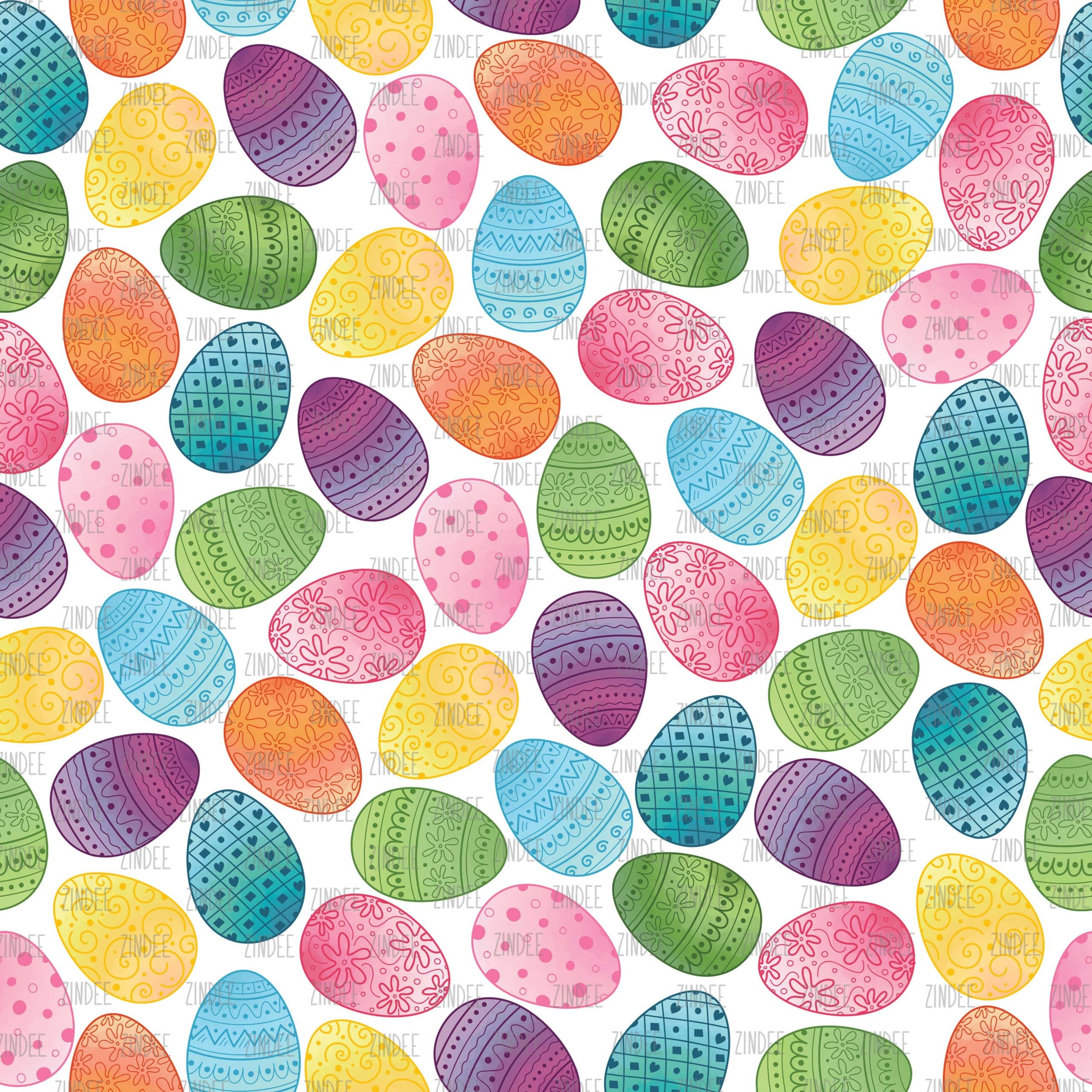 Watercolor Eggs seamless (digital paper)