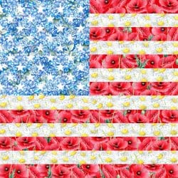Flag Watercolor Floral (digital paper)