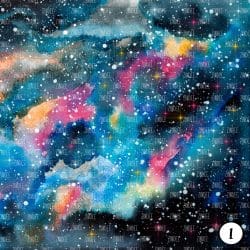 Alternative view of Watercolor Galaxy 3 (vinyl)