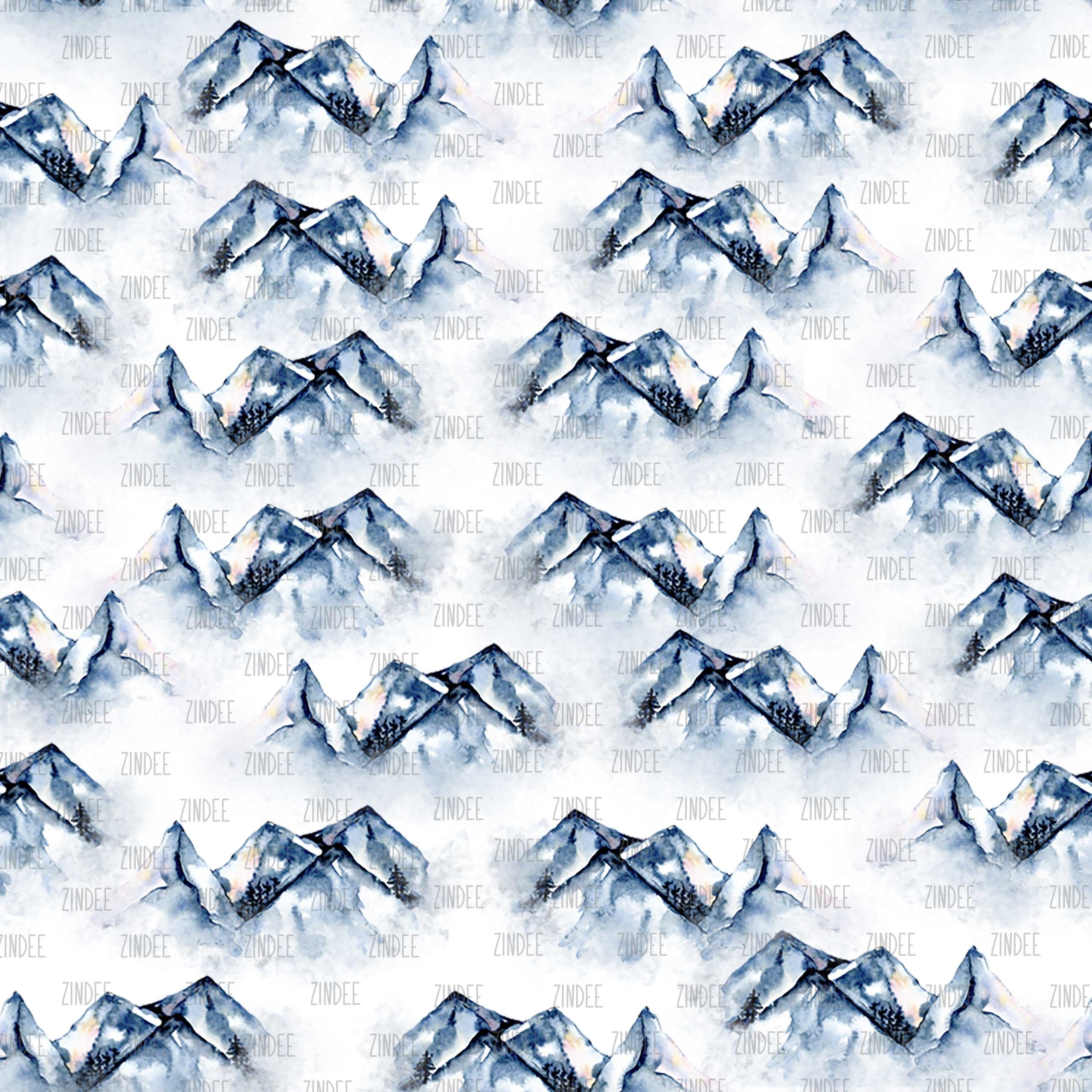 Watercolor Mountain Scape 1 (digital paper)