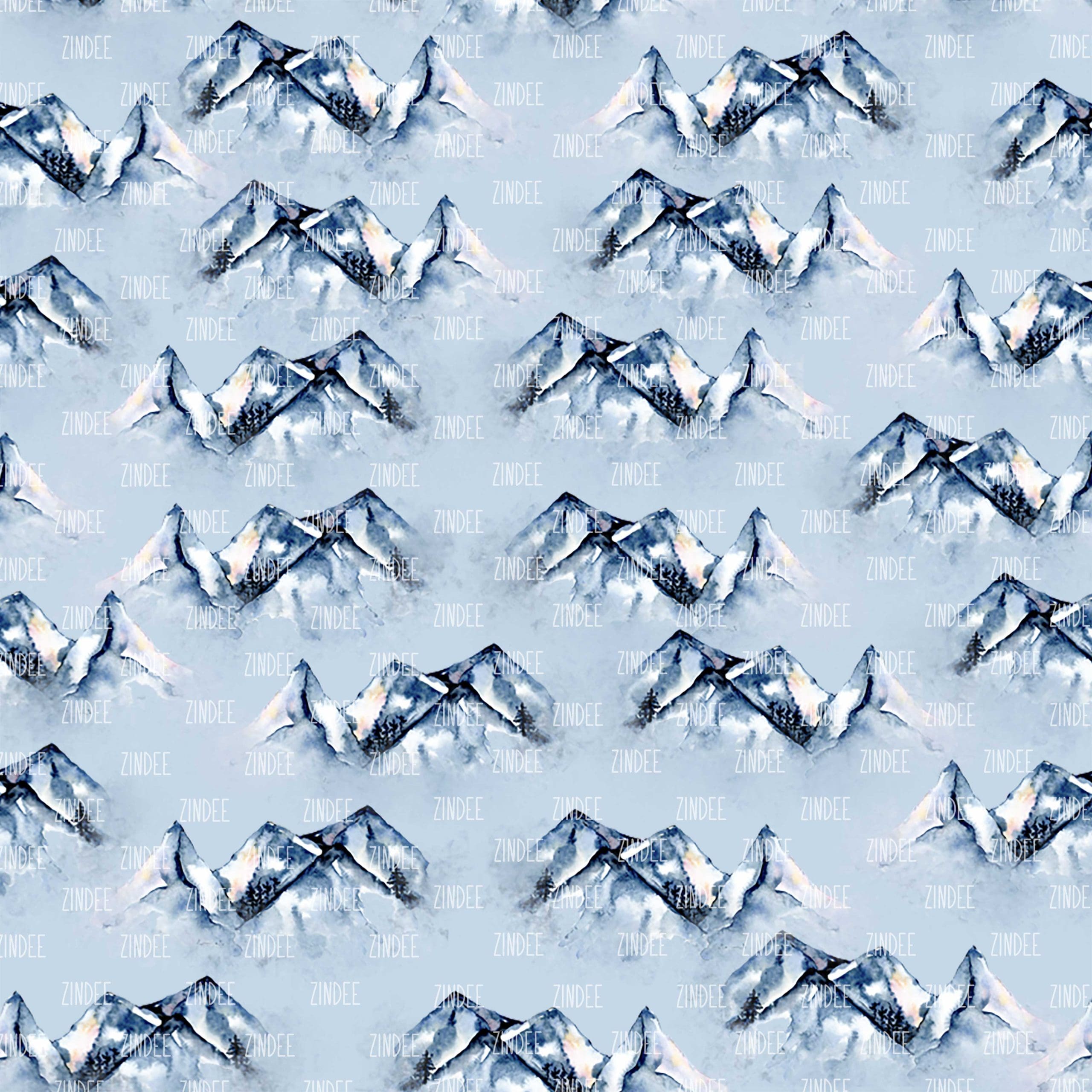 Watercolor Mountain Scape 2 (digital paper)