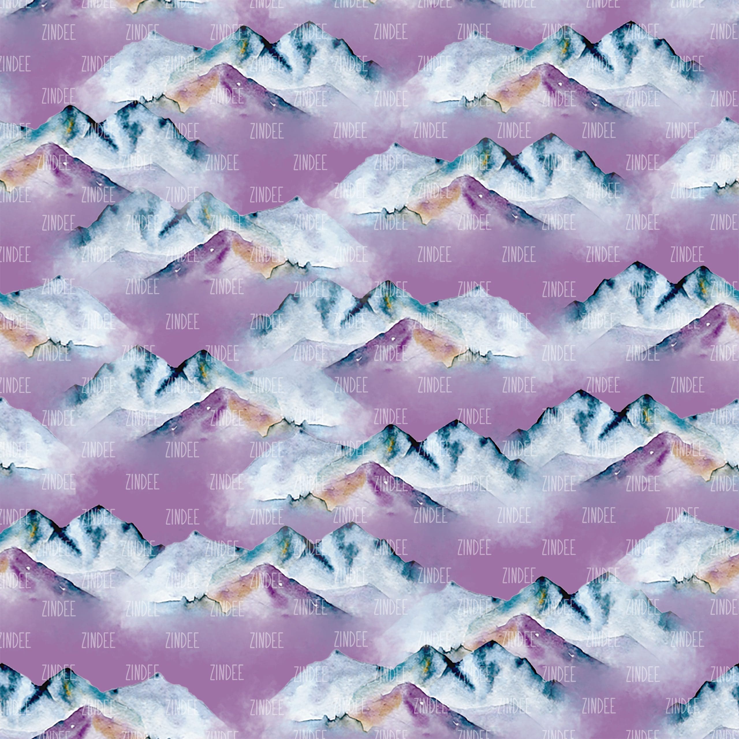 Watercolor Mountain Scape 5 (digital paper)