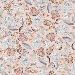 Seashells Watercolor seamless (vinyl)