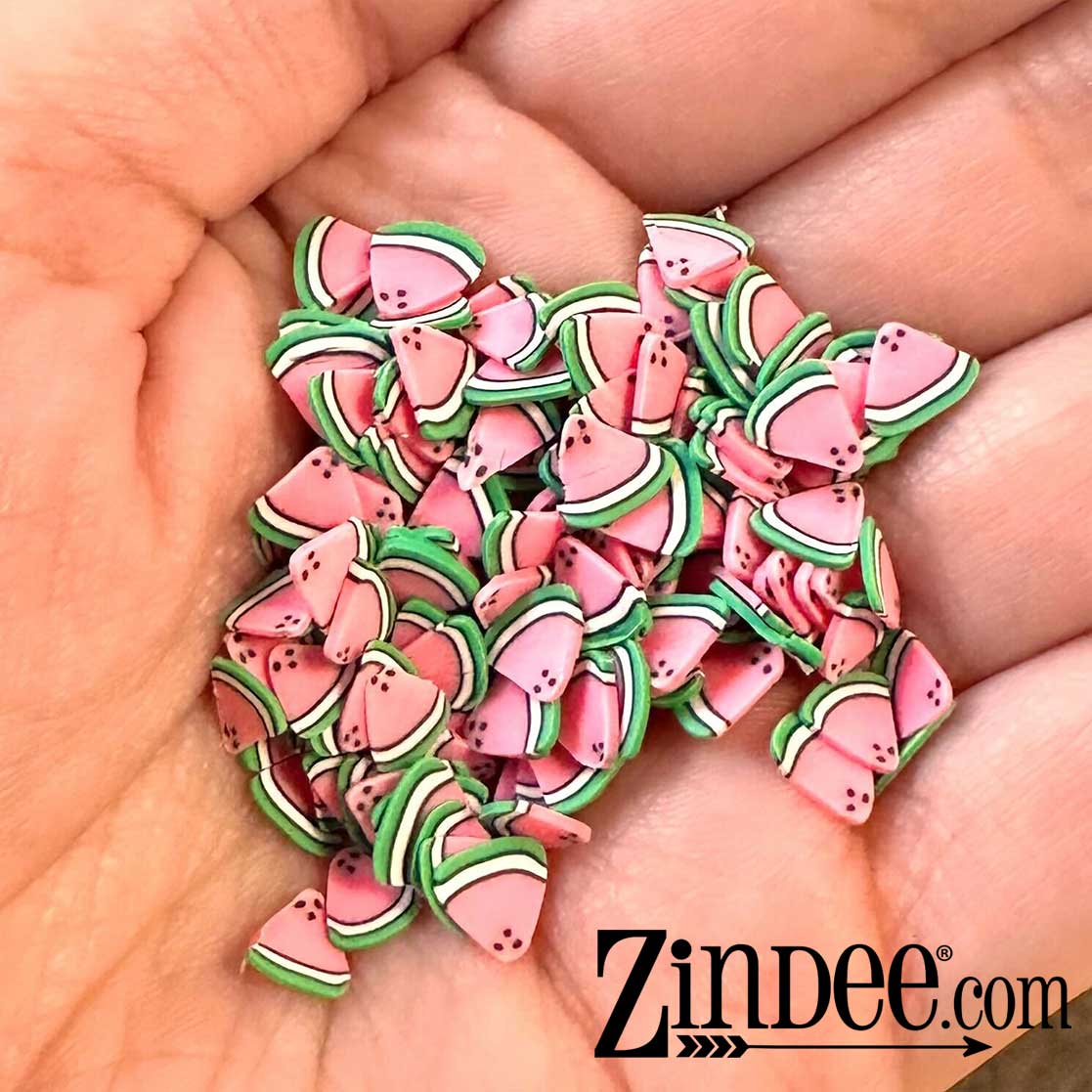 Alternative view of Watermelon Wedges Polymer Clay