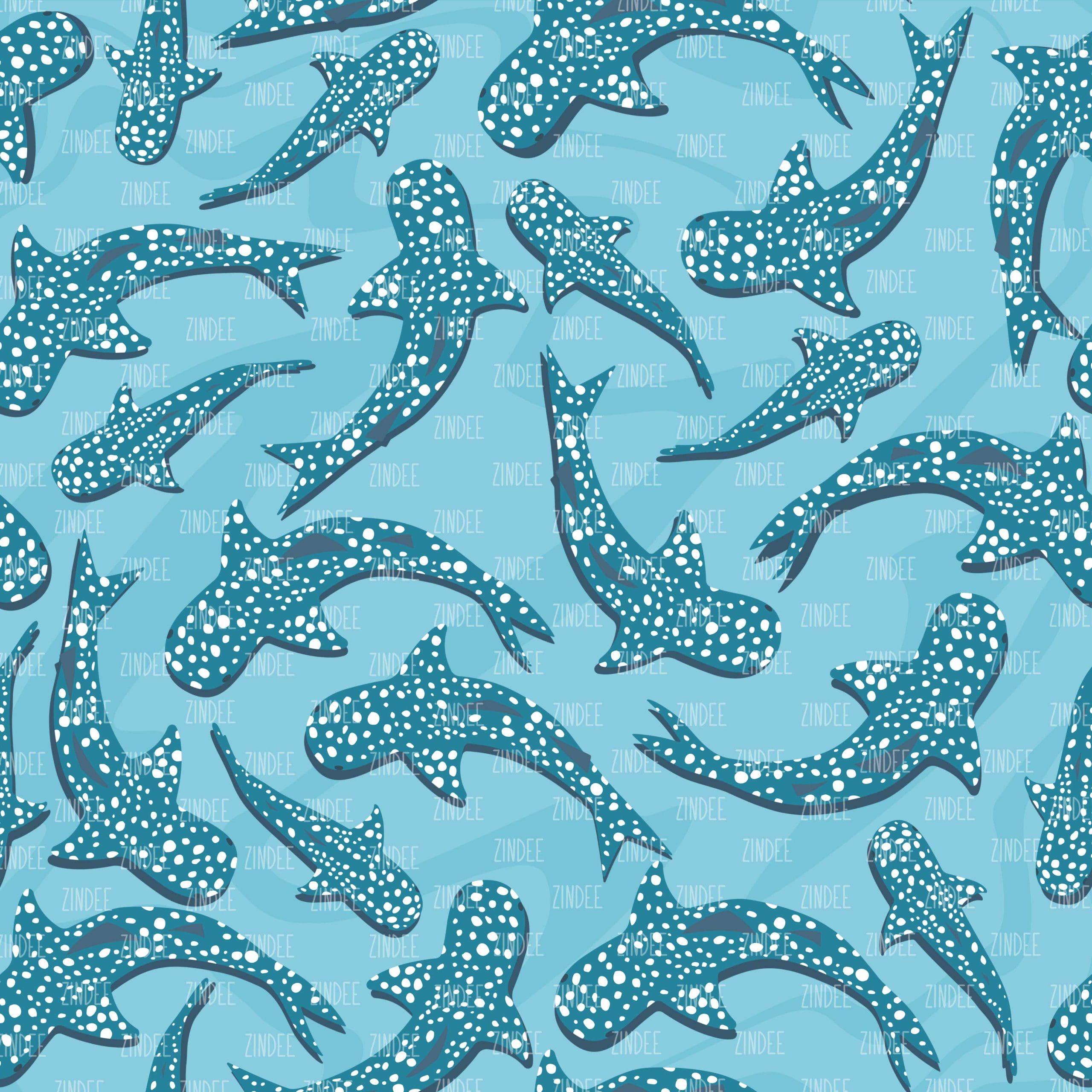 Whale Sharks seamless (vinyl)