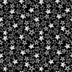 Sketch Stars White Black (digital paper)