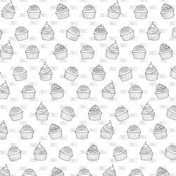 White Cupcakes (digital paper)