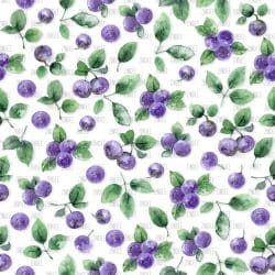 White Huckleberries seamless (digital paper)