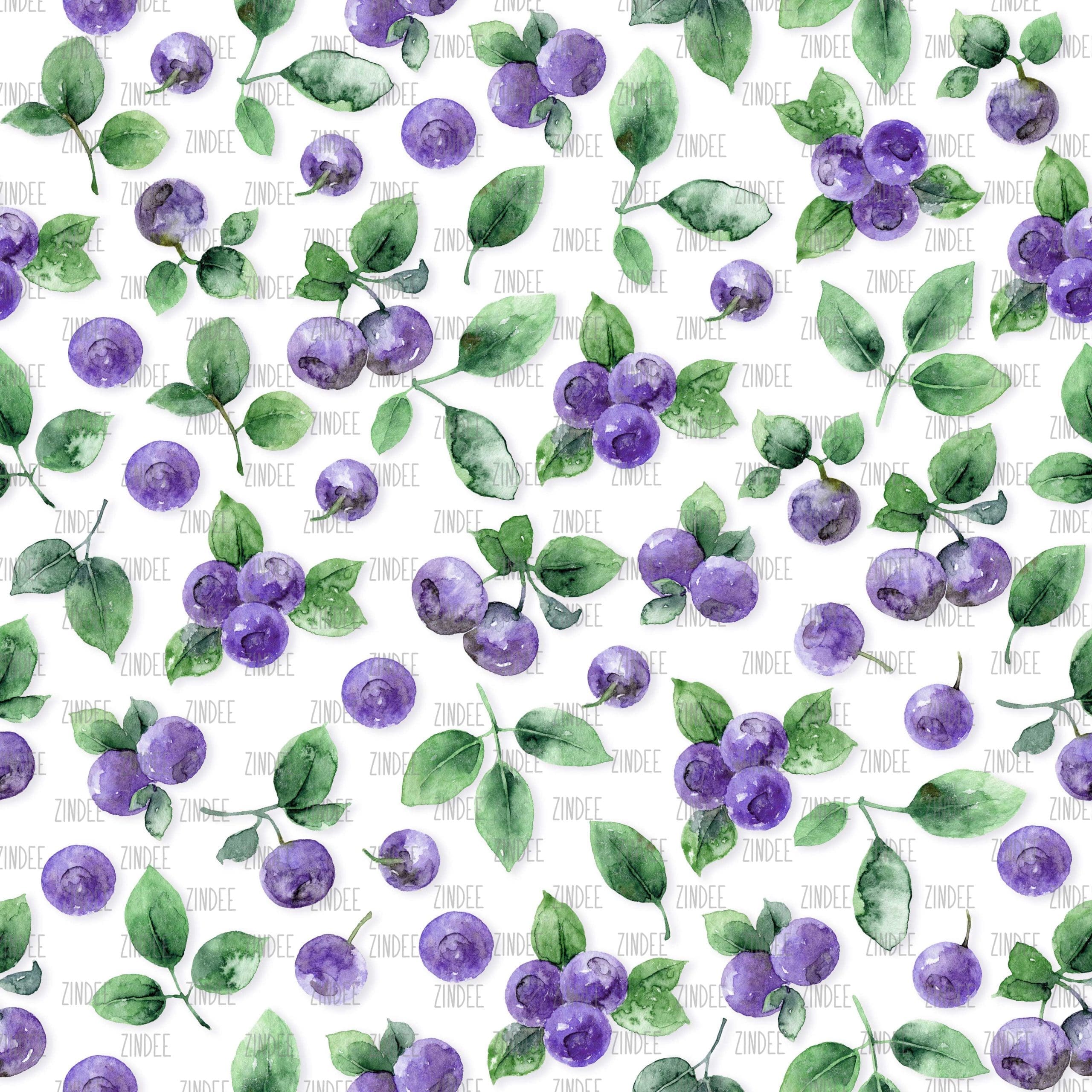 White Huckleberries seamless (vinyl)