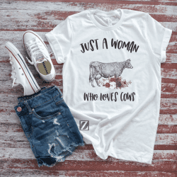 Alternative view of Woman Loves Cows (Sublimation Transfer)
